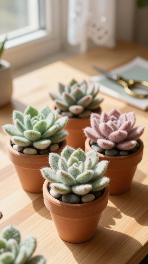 Wool Felt Succulent Planters