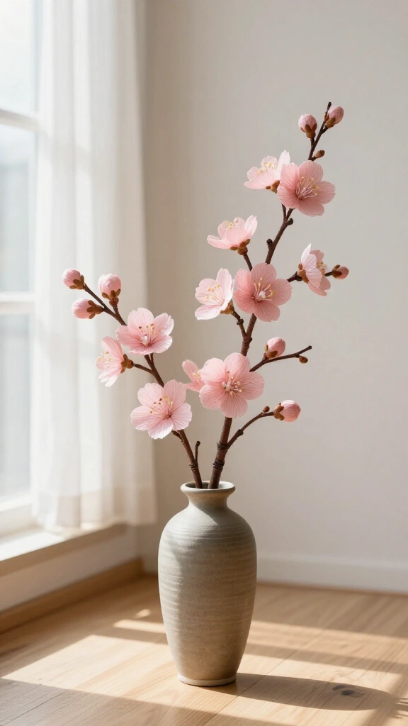 Crepe Paper Cherry Blossom Branches