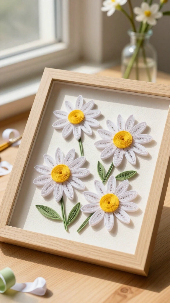 Intricate Quilled Paper Daisies