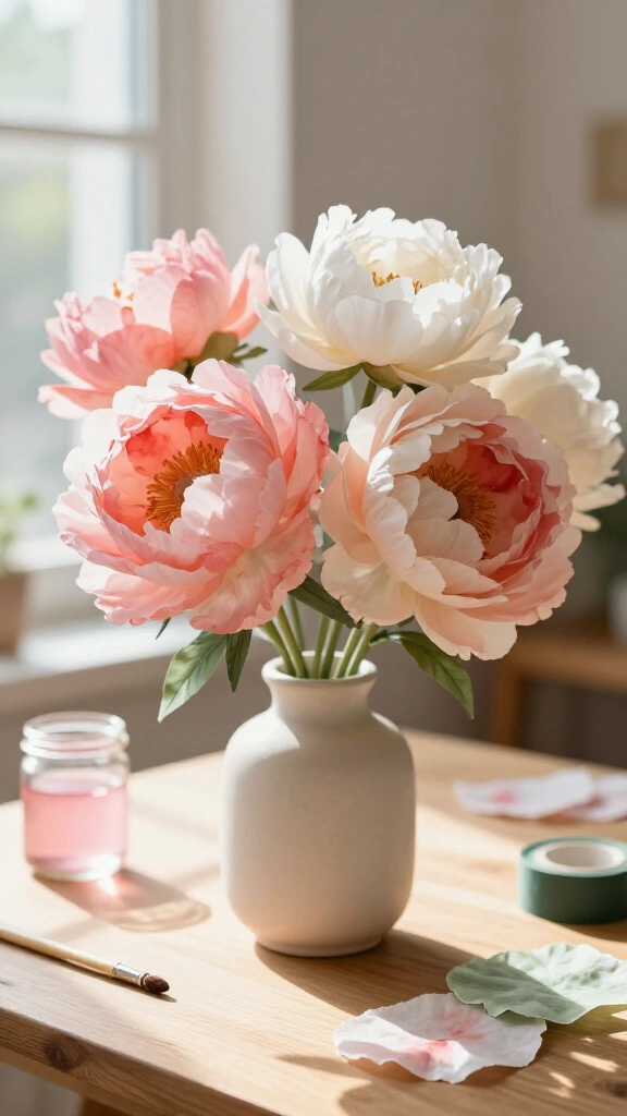 Watercolor Coffee Filter Peonies