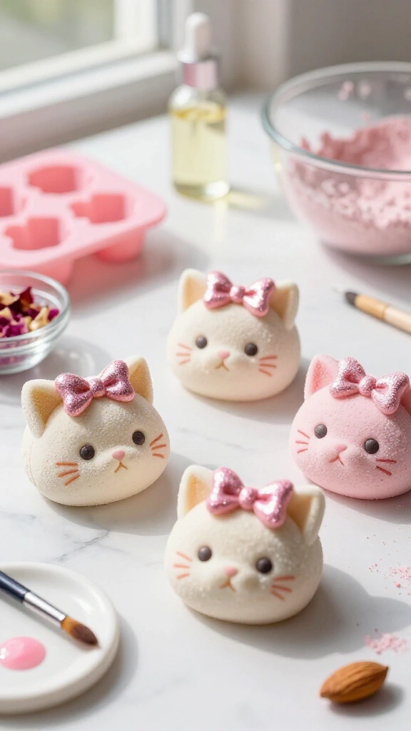 DIY Hello Kitty bath bombs