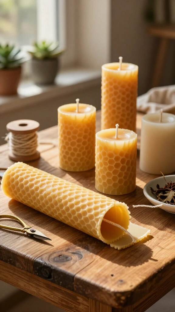 Hand-Rolled Beeswax Candles