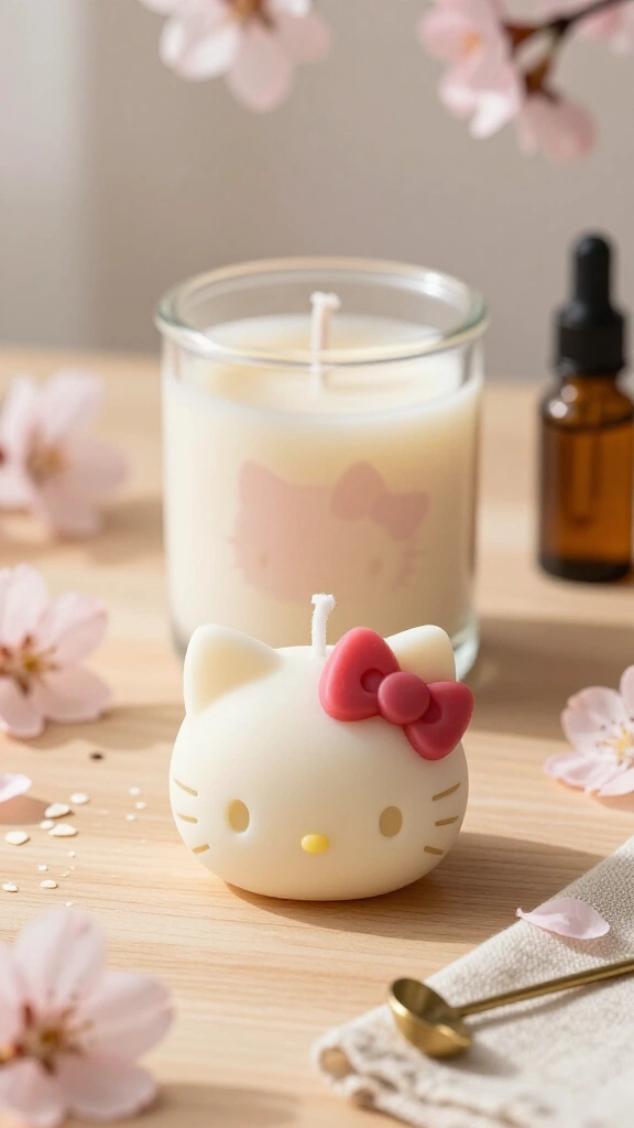 Hello Kitty scented soy candle