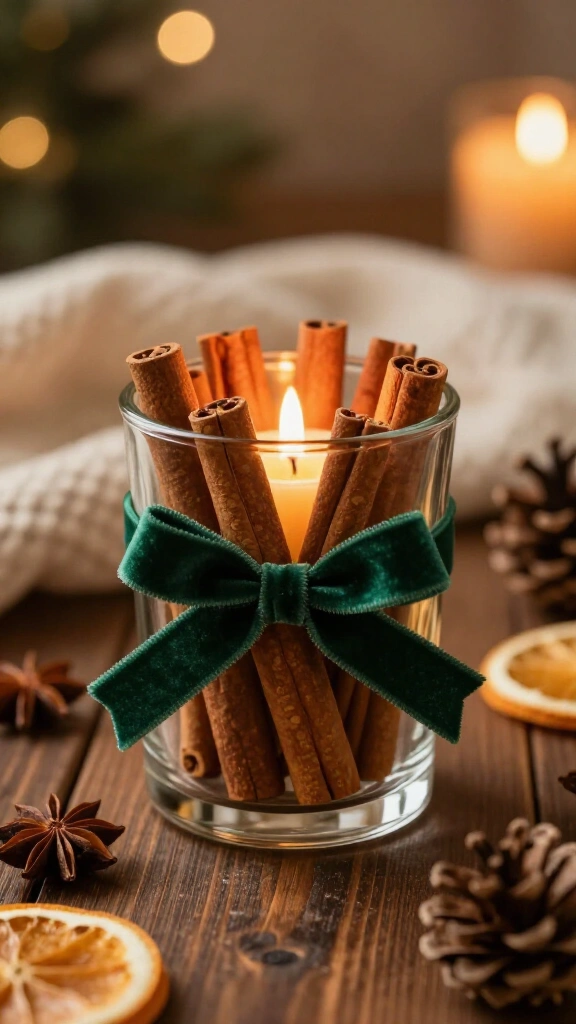 Cinnamon Stick Votive Holders