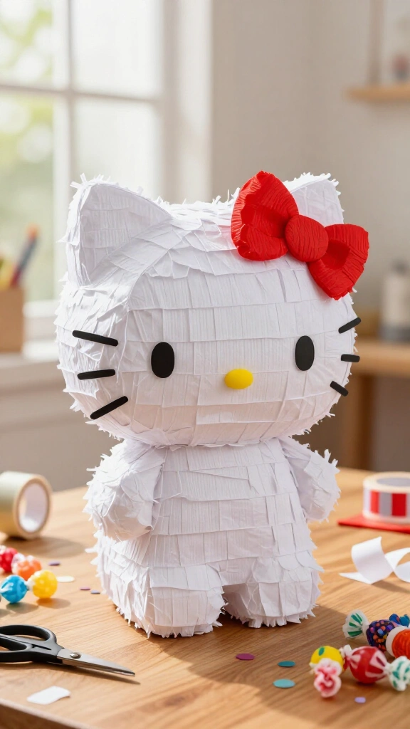 DIY Hello Kitty party pinata