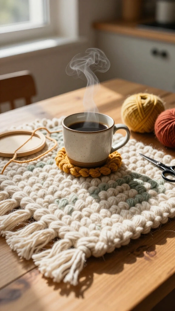 Woven Yarn Mug Rugs