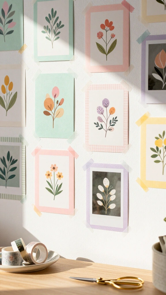 Patterned Washi Tape Picture Frames