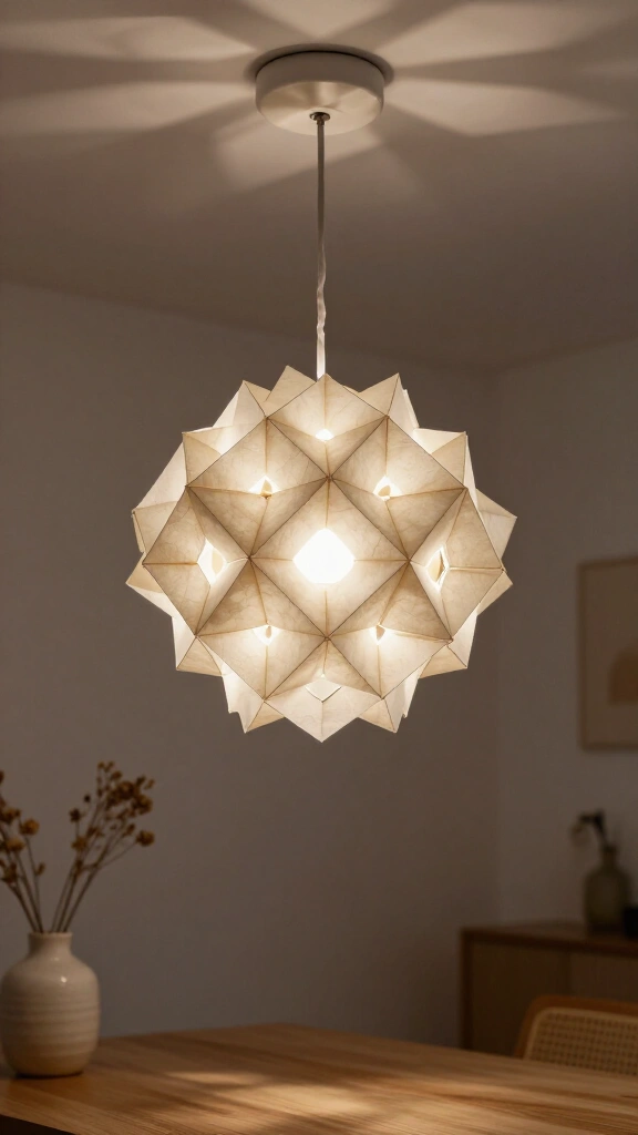 Modular Origami Pendant Lampshade