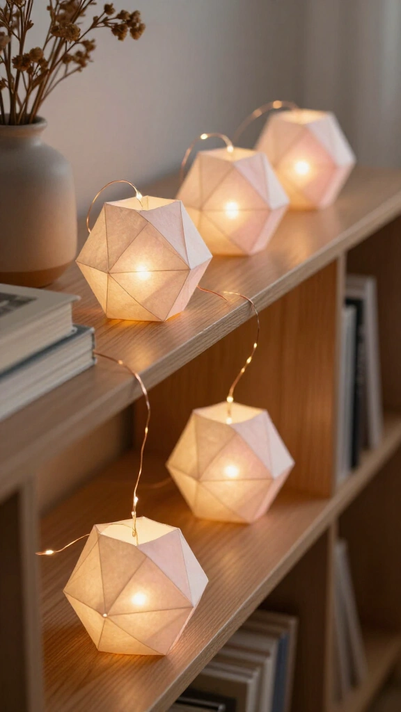 Origami Diamond Fairy Light Lanterns