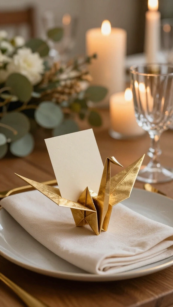 Origami Crane Place Card Holders