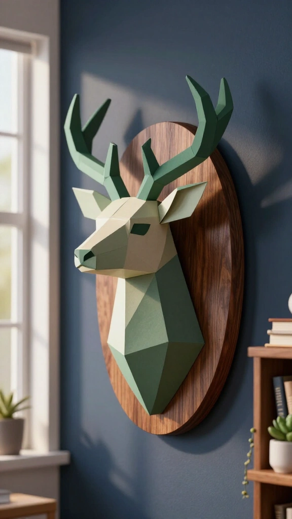 3D Origami Animal Trophy Busts
