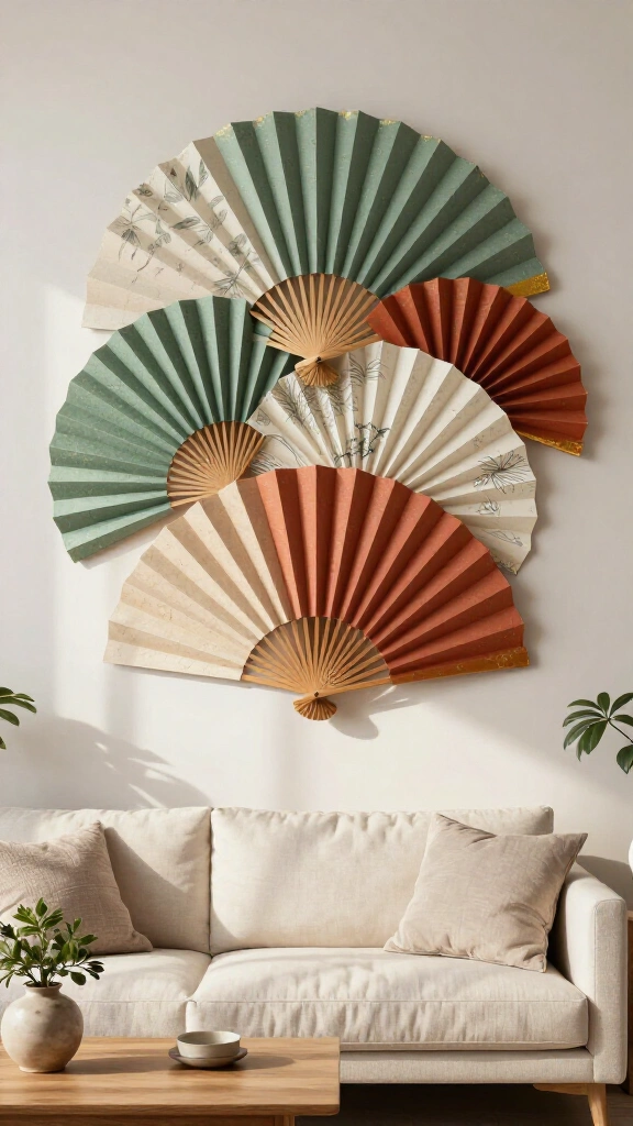 Giant Japanese Fan Wall Installation