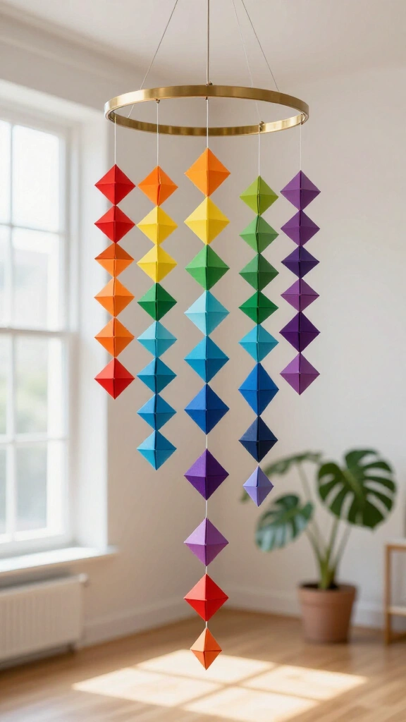 Cascading Rainbow Chandelier