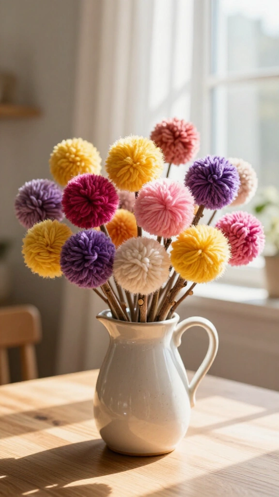 Everlasting Pom Pom Flower Bouquet