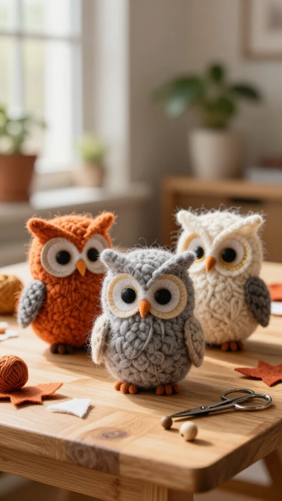 Adorable Pom Pom Owls