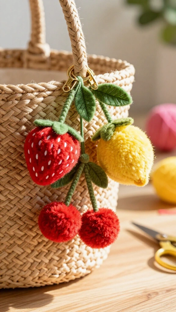 Pom Pom Fruit Charms