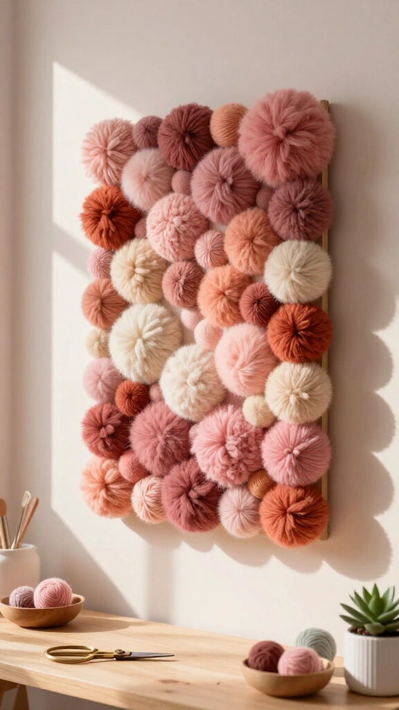 Pom Pom Monogram Wall Art