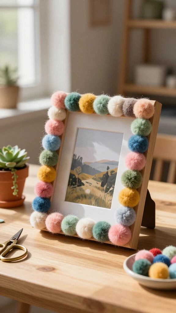 Pom Pom Picture Frame Border