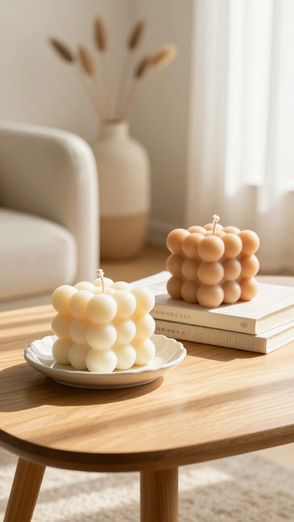 Hand-Poured Soy Wax Bubble Candles