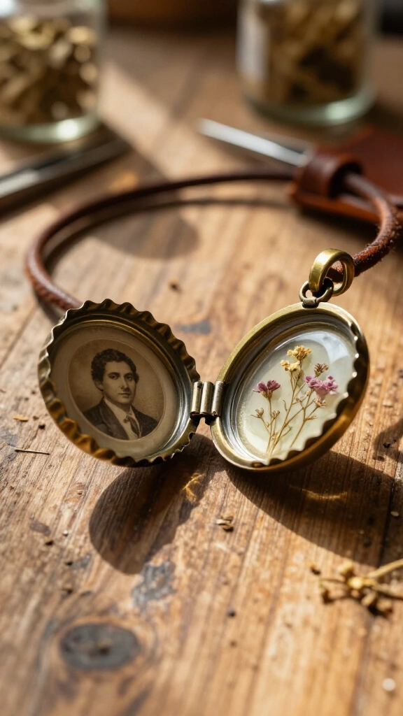 Vintage Photo Locket Pendants