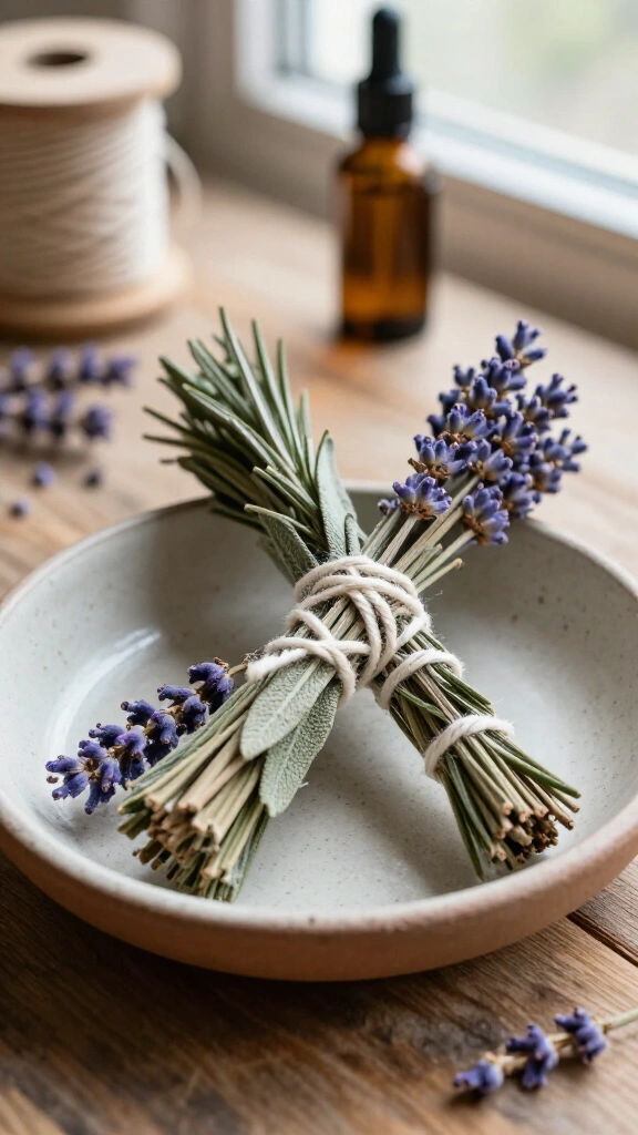 Dried Lavender Smudge Wands