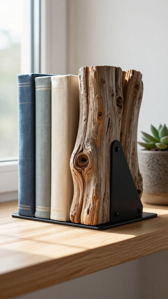 Weathered Driftwood Bookends