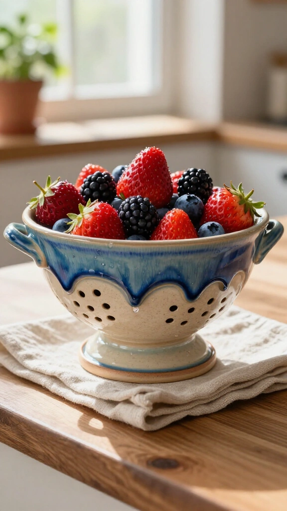 Glaze-Dipped Berry Colander