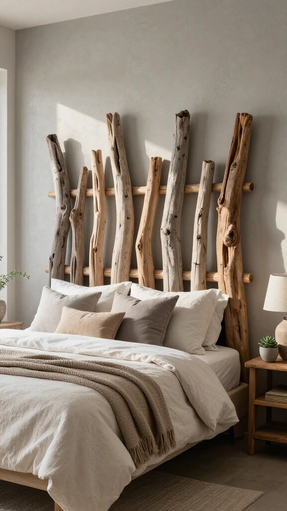 Driftwood Headboard Statement