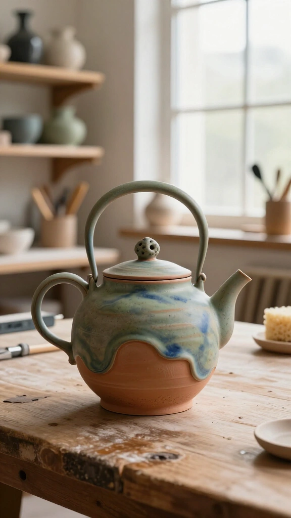 Sculptural Statement Teapot