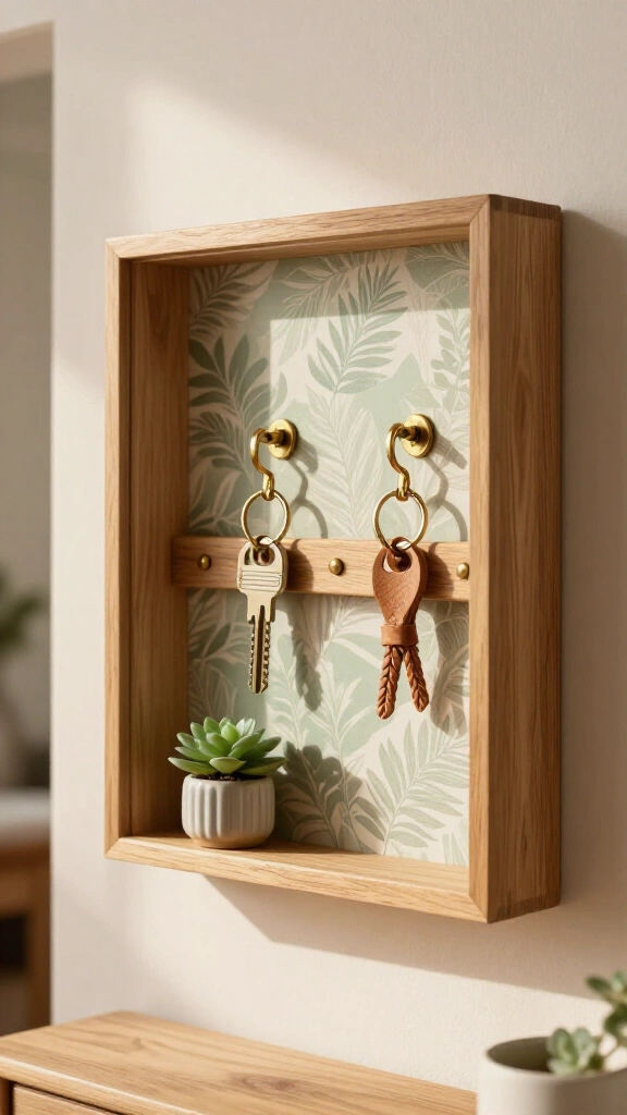 Shadowbox Key Holder Station