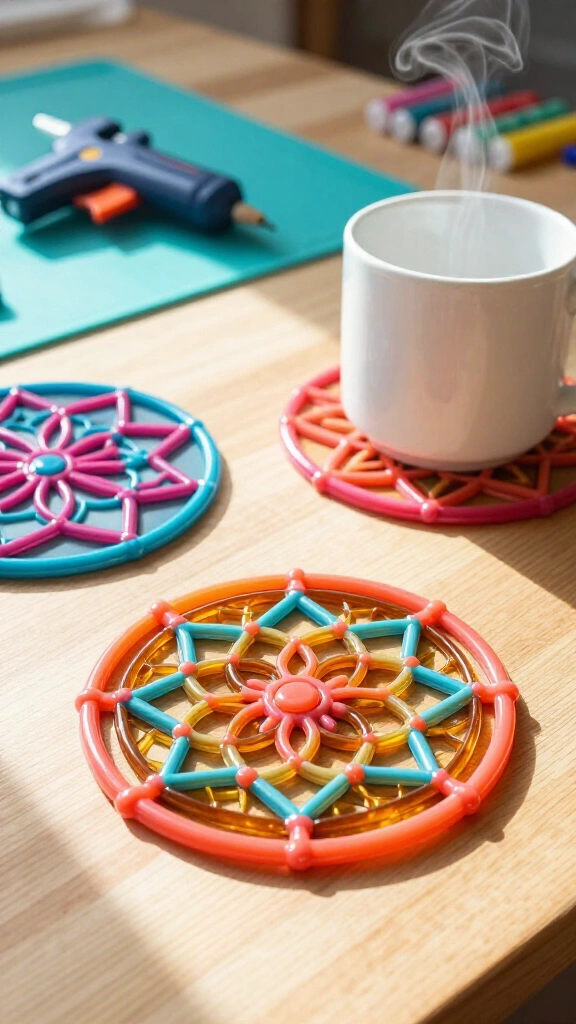 Colorful Stencil Coasters