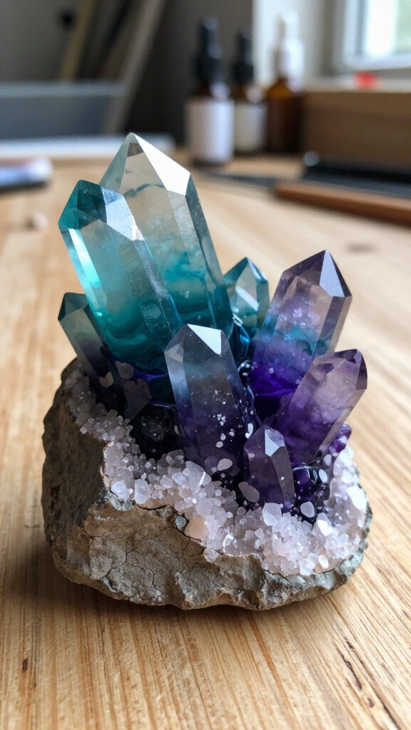 Faux Geode Crystal Clusters