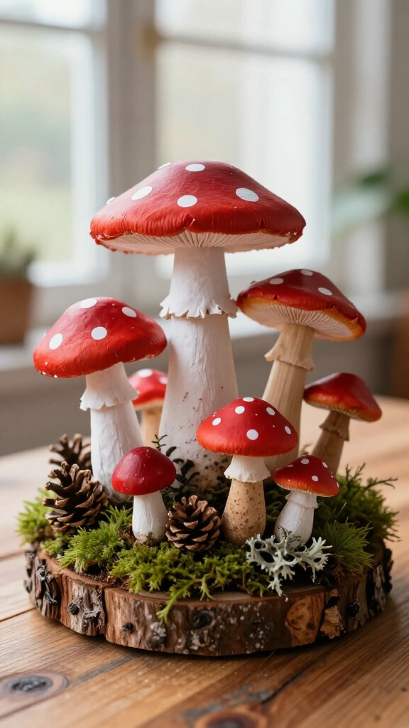 Woodland mushrooms