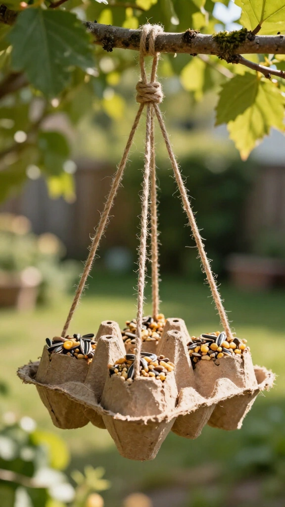 Hanging wild bird feeders