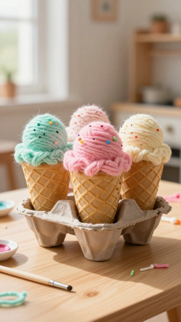Pretend ice cream cones