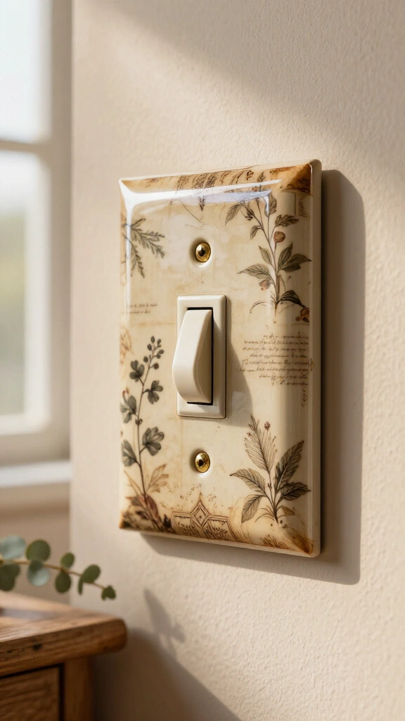 Decoupaged Switch Plates