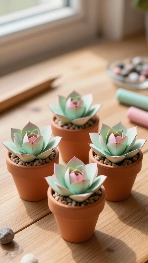 Miniature Paper Succulents