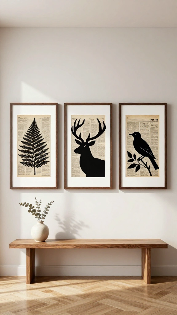 Vintage Silhouette Wall Art