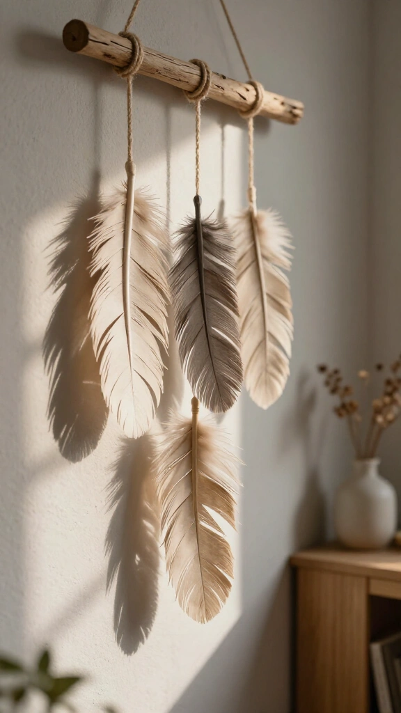 Paper Feather Wall Hanging