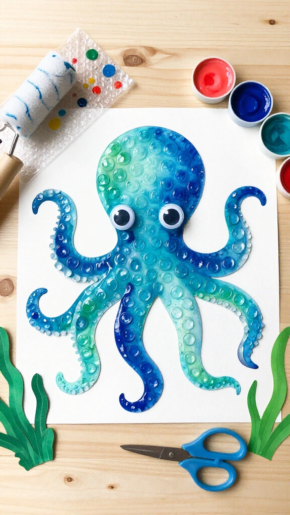 Bubble Wrap Printed Octopus