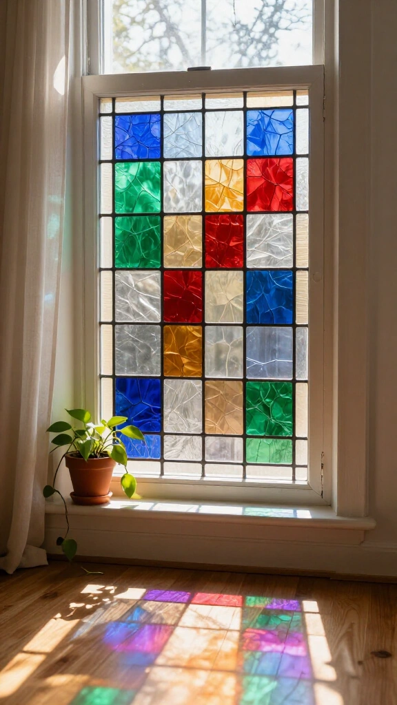 Faux Stained Glass Window Paper