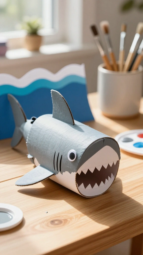 Cardboard Tube Shark