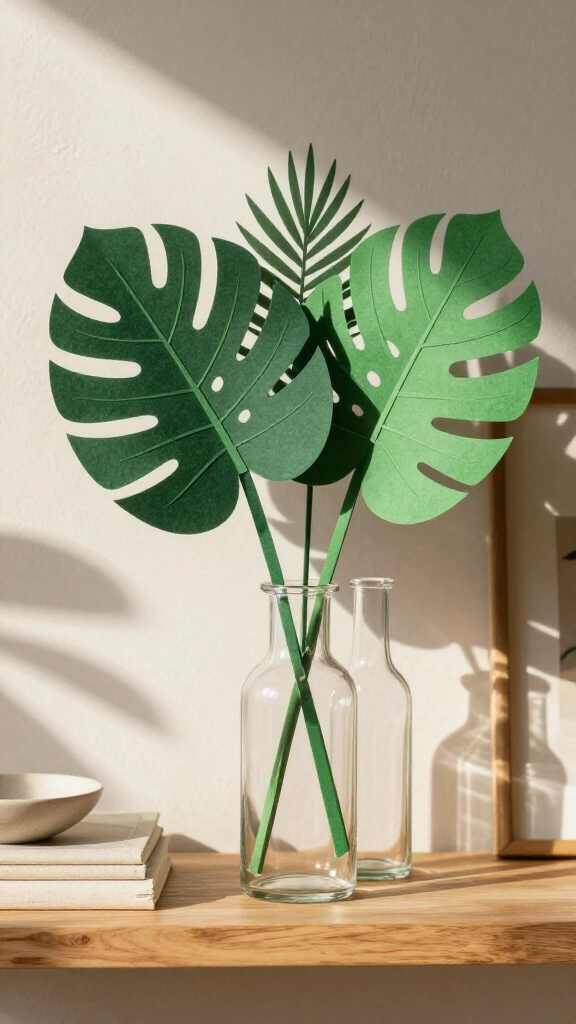 Tropical Paper Monstera Leaves