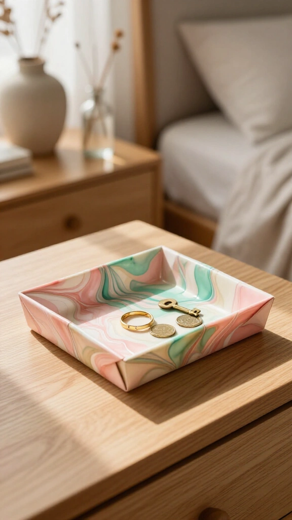Marbled Paper Trinket Dish