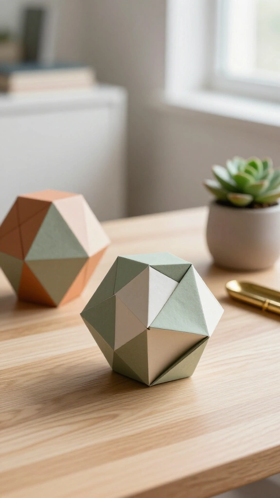 Modular Origami Desktop Sculptures