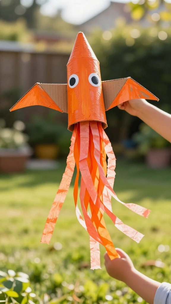 Toilet Roll Flying Squid
