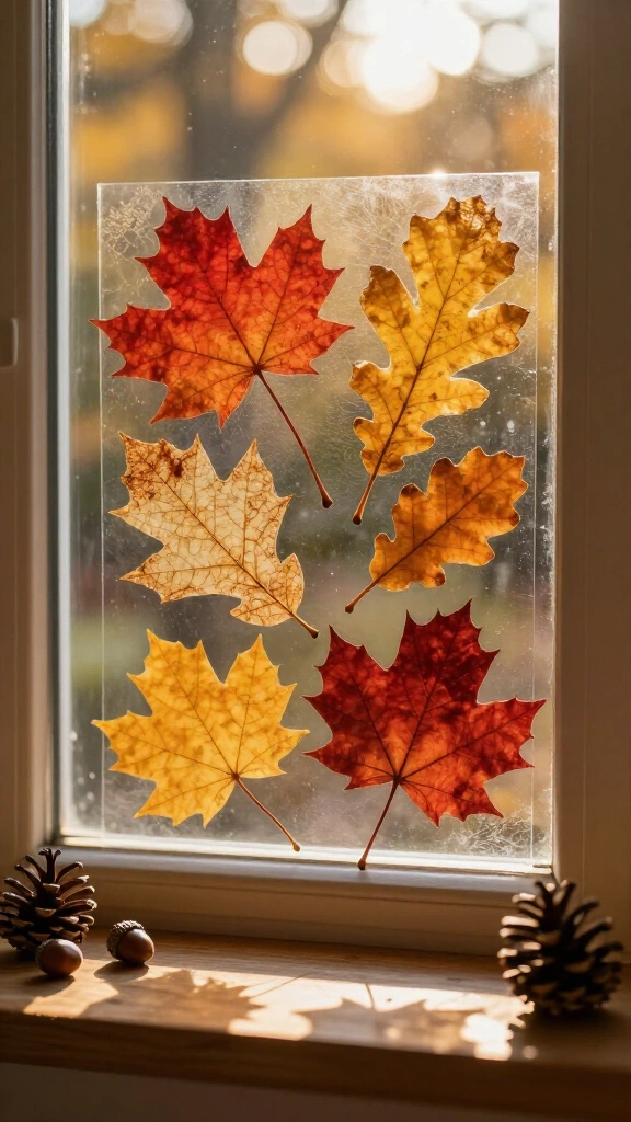Pressed Leaf Suncatchers
