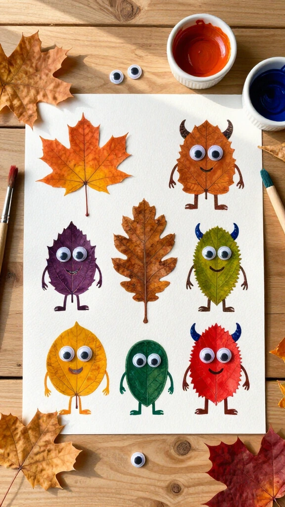 Leaf Printing Nature Monsters