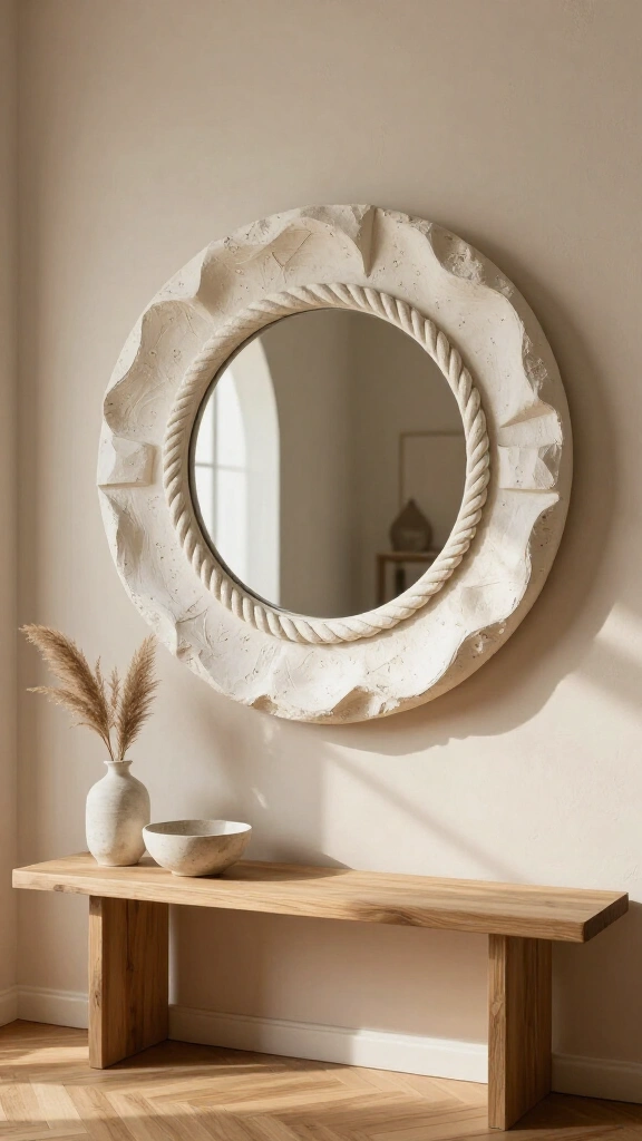 Textured Boho Wall Mirror