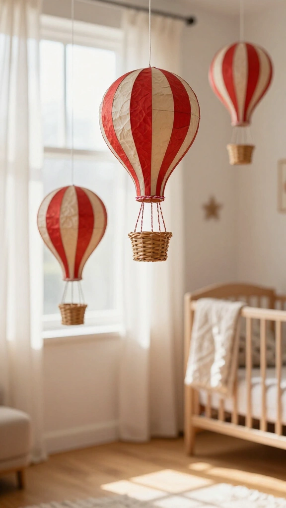 Hanging Hot Air Balloon Mobile